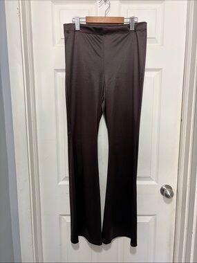 NWOT Divided Brown Stretch Flare Pants